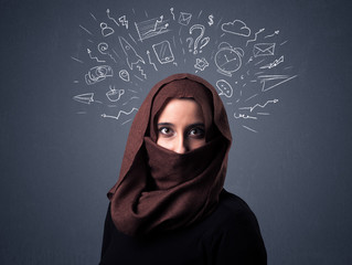 Muslim woman wearing niqab