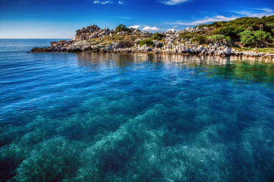 Blue Lagoon From A Small Island