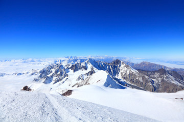 view from the top of Kazbek