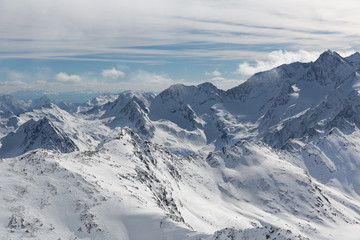Fototapeta na wymiar Ötztaler Alpen im Winter (Obergurgl / Hochgurgl)