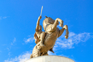 Skopje, Macedonia - Alexander the Great Monument - obrazy, fototapety, plakaty