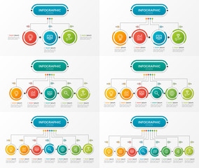 Set of presentation business infographic templates