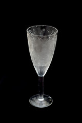 Empty Crystal Wineglass