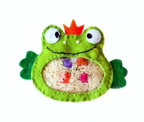 I Spy Bag Frog, felt developing toy