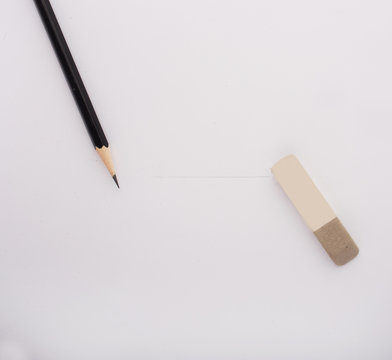 Pencil draws, eraser erases line