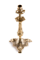 Bronze candle holder on a white background