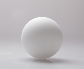 White ball isolated on white background