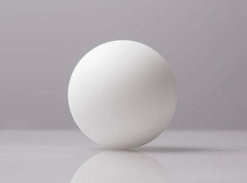 White Ball Isolated On White Background