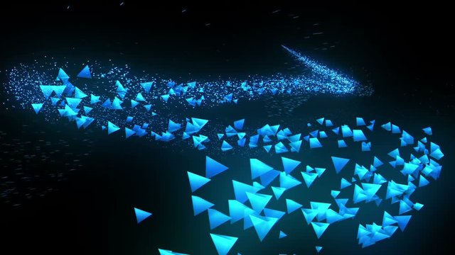 ビジネスネットワーク 三角錐 青