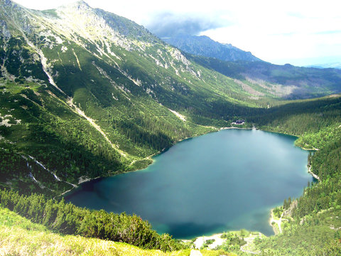 Morskie Oko Tatry Wysokie widok z g&oacute;ry