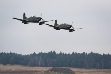 Approach of 2 Pilatus Porter PC7
