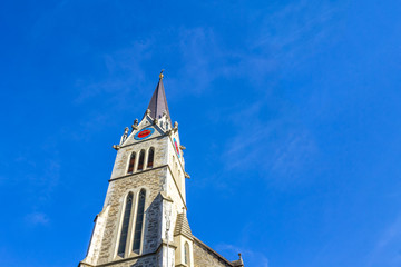 Fototapeta na wymiar Kathedrale St Florin, Liechtenstein, Vaduz, 
