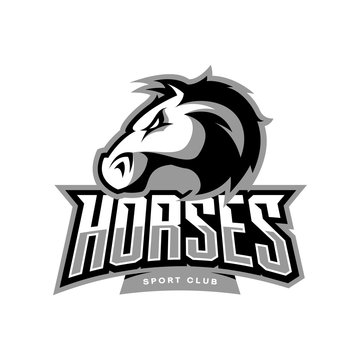 Furious horse sport club vector logo concept isolated on white background. Modern professional team badge design.
Premium quality wild stallion animal t-shirt tee print illustration.