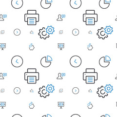 Seamless icon pattern background. Abstract background texture with icons set