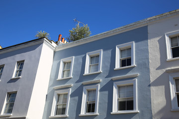 Modern stone facade on a sunny day