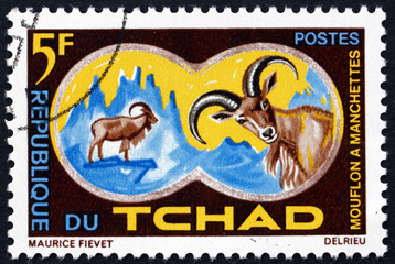 Postage stamp Chad 1965 Barbary Sheep, Animal