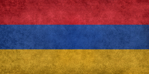 Flag of Armenia with Vintage textured treatment