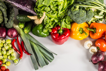 Bio Healthy food. Various of Vegetables on wood. Bio Healthy food, herbs and spices. Organic vegetables on wood