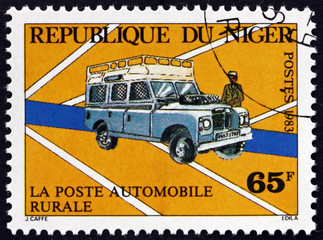 Postage stamp Niger 1983 Mail Van