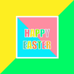 Happy Easter mosaic colorful background