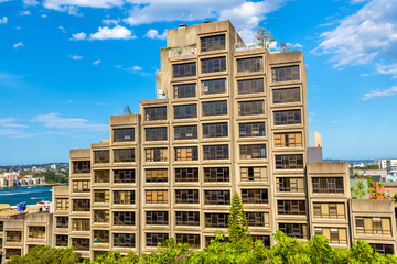 Sirius, a brutalist style apartment complex in Sydney, Australia. Built in 1980