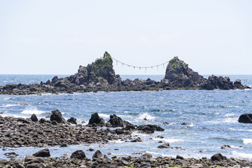名勝三ツ石　海岸　神奈川景勝50選