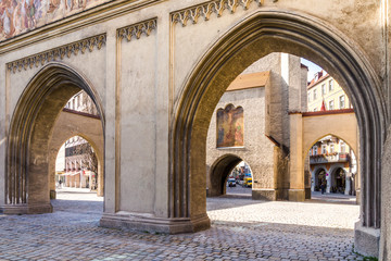 Blick in den inneren Hof des Isartors in München