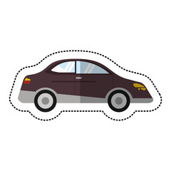 car sedan vehicle transport shadow vector illustration eps 10