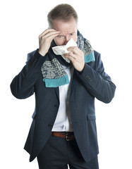 Man with a cold