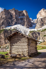 Breathtaking view of valley in Dolomites, Italy, Europe