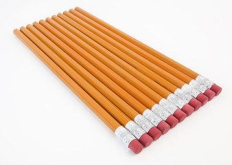 New unsharpened number 2 pencils. isolated.