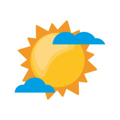 sun clouds weather image vector illustration eps 10