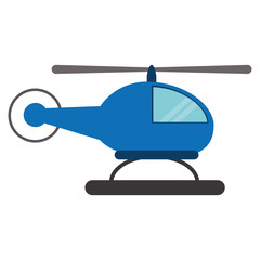 blue helicopter transport fly vector illustration eps 10