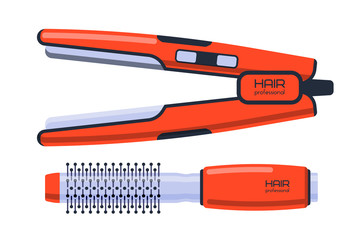 Fashion hairdryer tool electric heat symbol hair dryer care barber symbol accessory to create beautiful sign styling appliance vector ilustration icon.