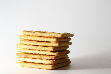 Fototapeta na wymiar Biscuits cracker / Biscuit is a term used for a diverse variety of baked, commonly flour-based food products. 