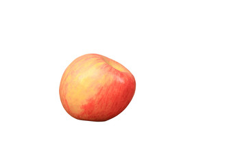 red apple isolated on white background and clipping path