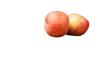 red apple isolated on white background and clipping path