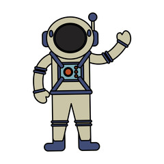 astronaut spacesuit helmet antenna vector illustration eps 10