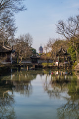 Fototapeta na wymiar Humble Administrator's Garden, the largest garden in Suzhou, China. UNESCO heritage site.