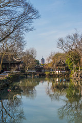 Fototapeta na wymiar Humble Administrator's Garden, the largest garden in Suzhou, China. UNESCO heritage site.