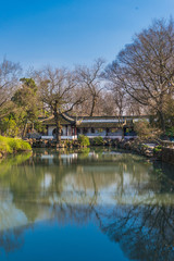 Fototapeta na wymiar Pavilion in Humble Administrator's Garden in Suzhou, China