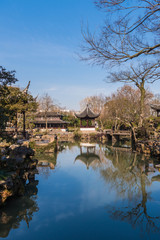Fototapeta na wymiar Pavilion in Humble Administrator's Garden in Suzhou, China