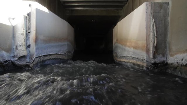 Wastewater Treatment plane underground sewage inflow 