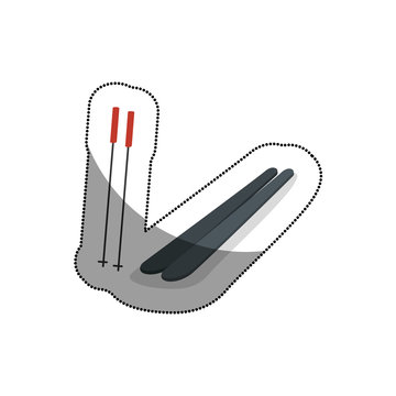 ski snow equipment icon vector illustration design