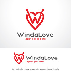 Letter W and Love Logo Template Design Vector, Emblem, Design Concept, Creative Symbol, Icon