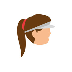 young woman avatar character vector illustration design