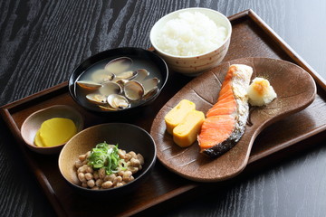 日本の朝ごはん　Japanese breakfast