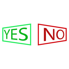 a sign of confirmation and denial. vector icons for website, design icons Yes or no