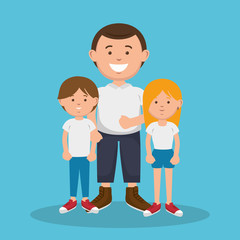 family members avatars characters vector illustration design