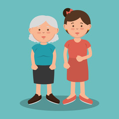 family members avatars characters vector illustration design